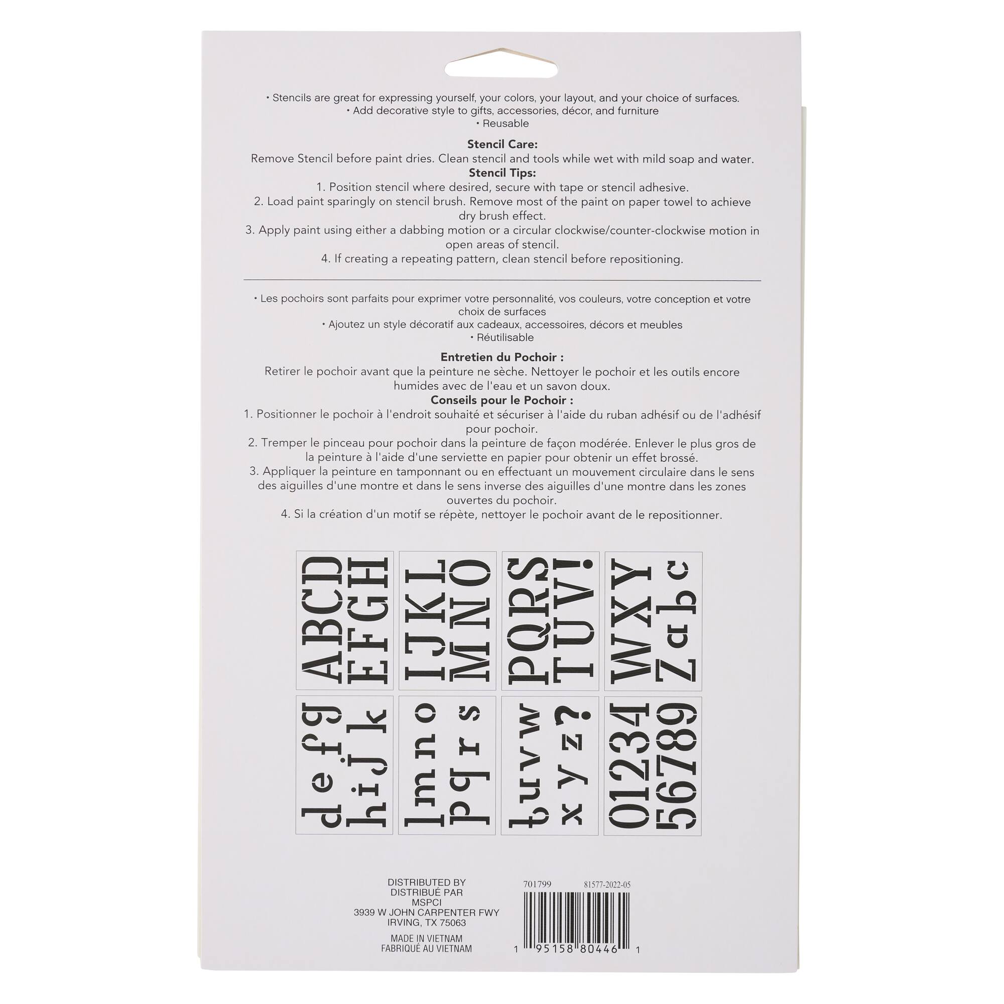 3" Skinny Serif Alphabet Stencils by Craft Smart®